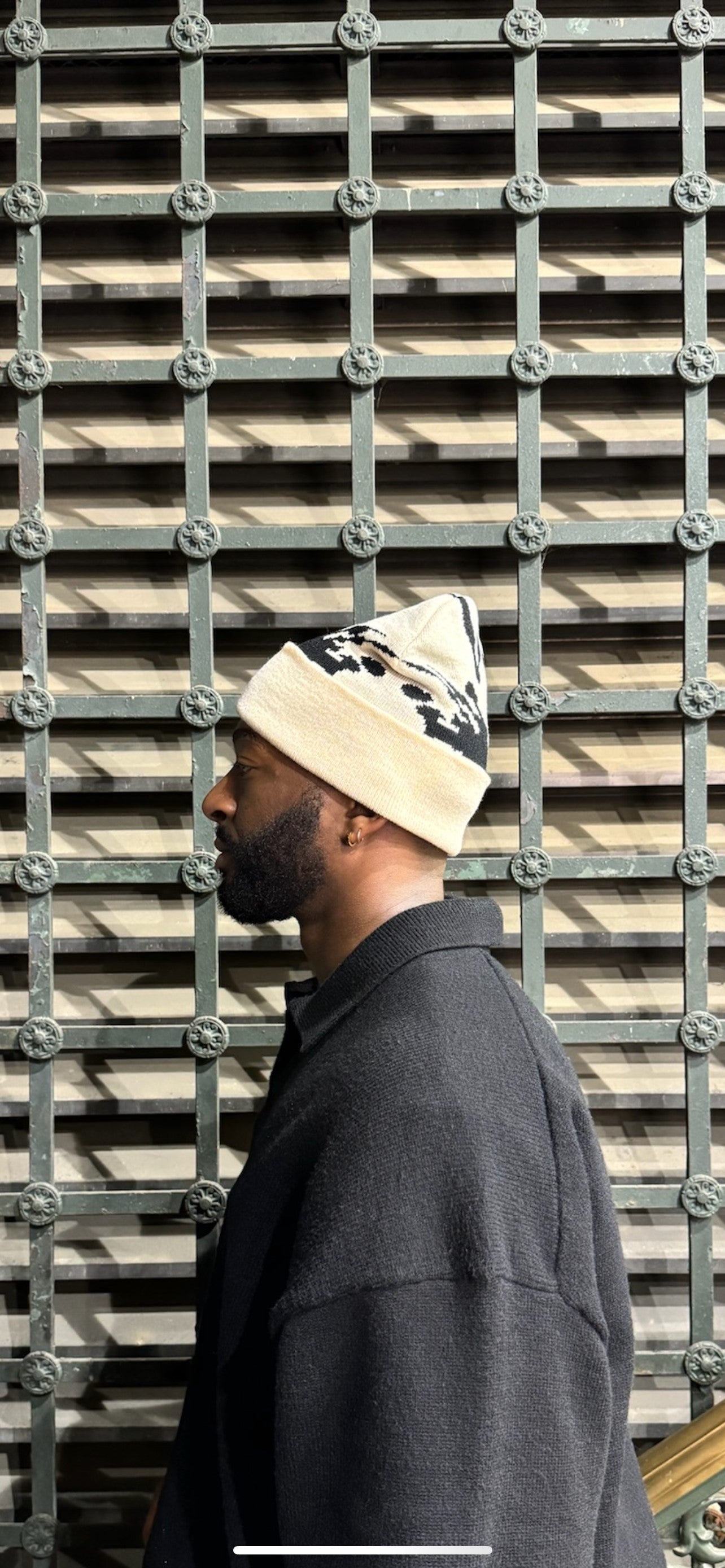 W LOGO INKBLOT BEANIE v1. - SATIN LINED