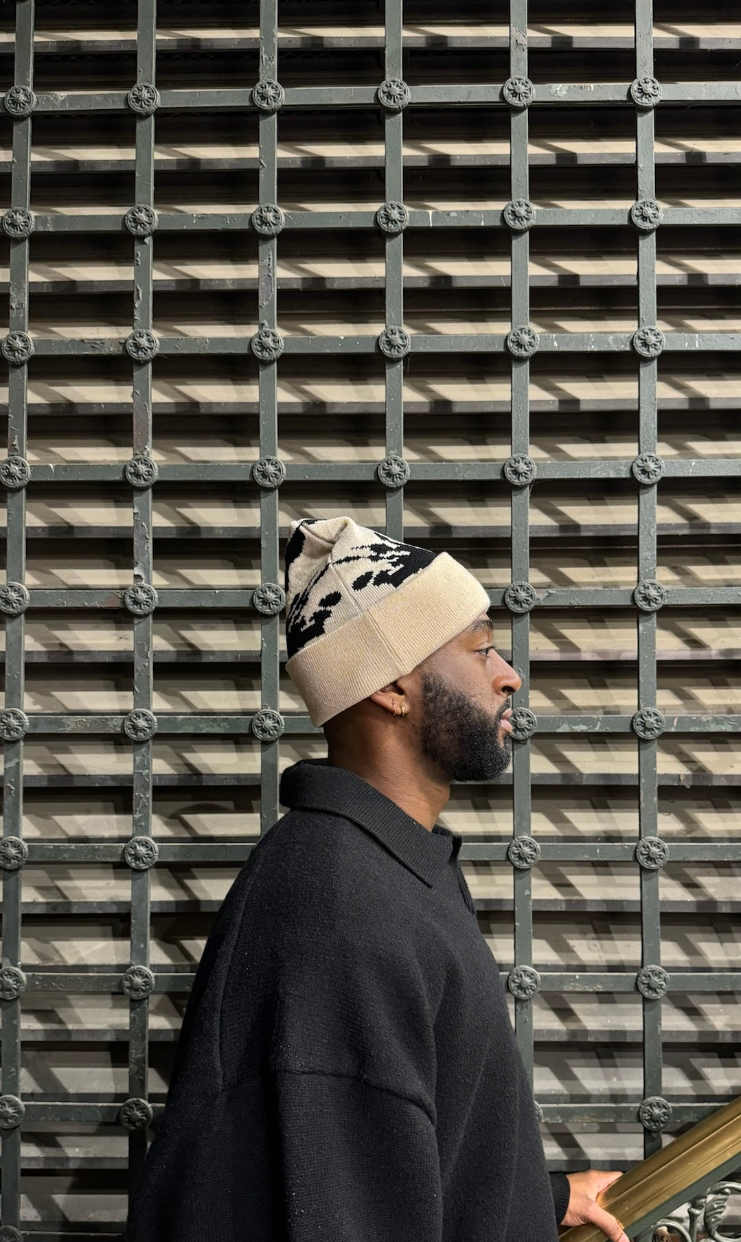 W LOGO INKBLOT BEANIE v1. - SATIN LINED
