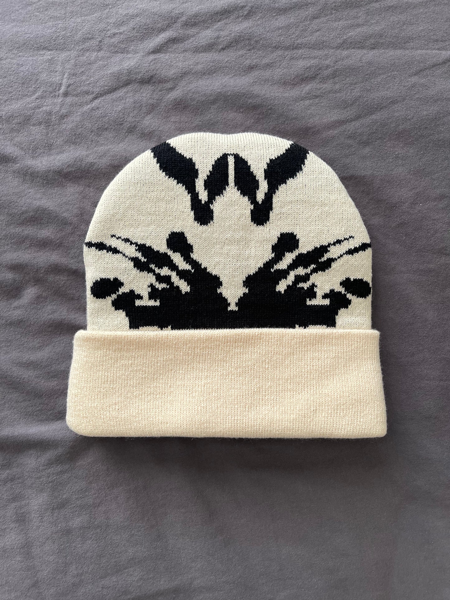 W LOGO INKBLOT BEANIE v1. - SATIN LINED